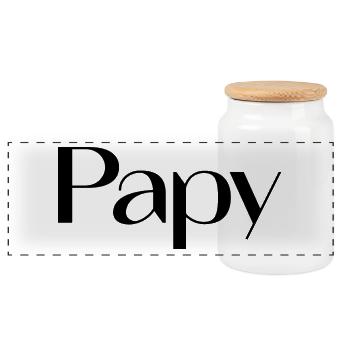 OPA. ALLES GUTE ZUM GEBURTSTAG, PAPA. PAPA. VATERTAG. VATER. - Panorama Keksdose mit Holzdeckel - Weiß - Vorne