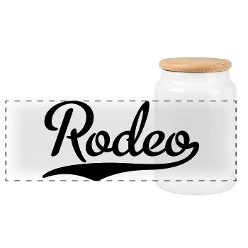Rodéo - Boîte à biscuits avec couvercle en bois - blanc - Devant