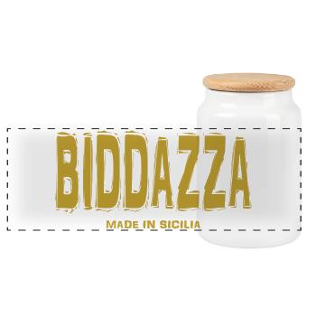 t-shirt Biddazza t-shirt Sicile Sicilien - Boîte à biscuits avec couvercle en bois - blanc - Devant