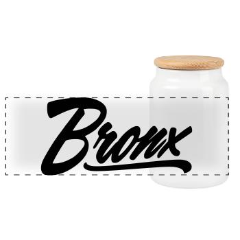 Chemise du Bronx - Boîte à biscuits avec couvercle en bois - blanc - Devant