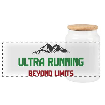 Ultra Running - Jenseits der Grenzen - Panorama Keksdose mit Holzdeckel - Weiß - Vorne