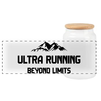 Ultra Running - Jenseits der Grenzen - Panorama Keksdose mit Holzdeckel - Weiß - Vorne