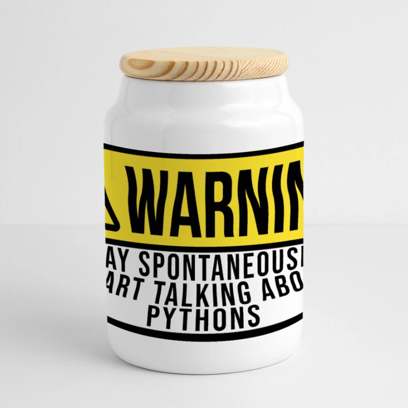 Python Panorama Keksdose mit Holzdeckel