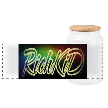 Just a rich Kid - Panorama Keksdose mit Holzdeckel - Weiß - Vorne