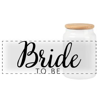 Bride to be - Panorama Keksdose mit Holzdeckel - Weiß - Vorne