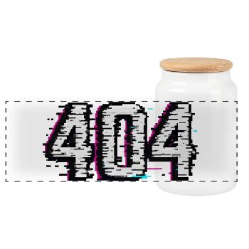 T-shirt rétro 404 Logo - Boîte à biscuits avec couvercle en bois - blanc - Devant