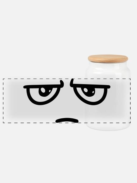 Not impressed - Panorama Keksdose mit Holzdeckel - Weiß
