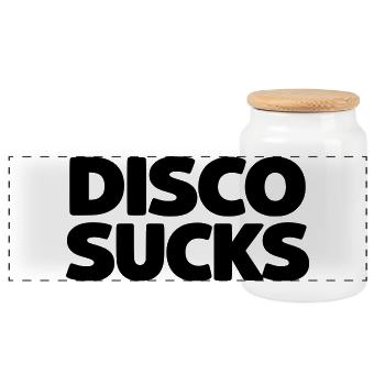 La disco, c’est nul - Boîte à biscuits avec couvercle en bois - blanc - Devant