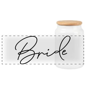 Enterrement de vie de jeune fille de la chemise de mariée - Boîte à biscuits avec couvercle en bois - blanc - Devant