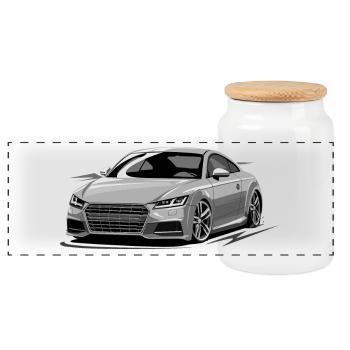 TT RS tuning coupe - Panorama Keksdose mit Holzdeckel - Weiß - Vorne