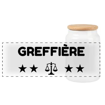 Urkundsbeamte / Clerk / Registrierung / Gericht - Panorama Keksdose mit Holzdeckel - Weiß - Vorne