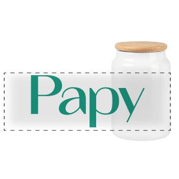 OPA. VATERTAG. ALLES GUTE ZUM GEBURTSTAG OPA. ICH LIEBE DICH. - Panorama Keksdose mit Holzdeckel - Weiß - Vorne