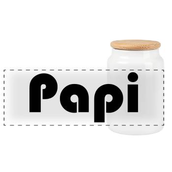GRANDPA. GRANDPA. FATHER's DAY. HAPPY BIRTHDAY GRANDPA - Panoramic Cookie Jar with Wooden Lid - white - Front