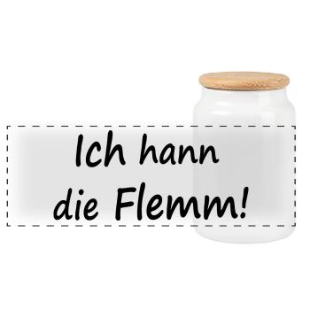 Saarländer Saarländisch Saar Saarland Geschenk - Panorama Keksdose mit Holzdeckel - Weiß - Vorne