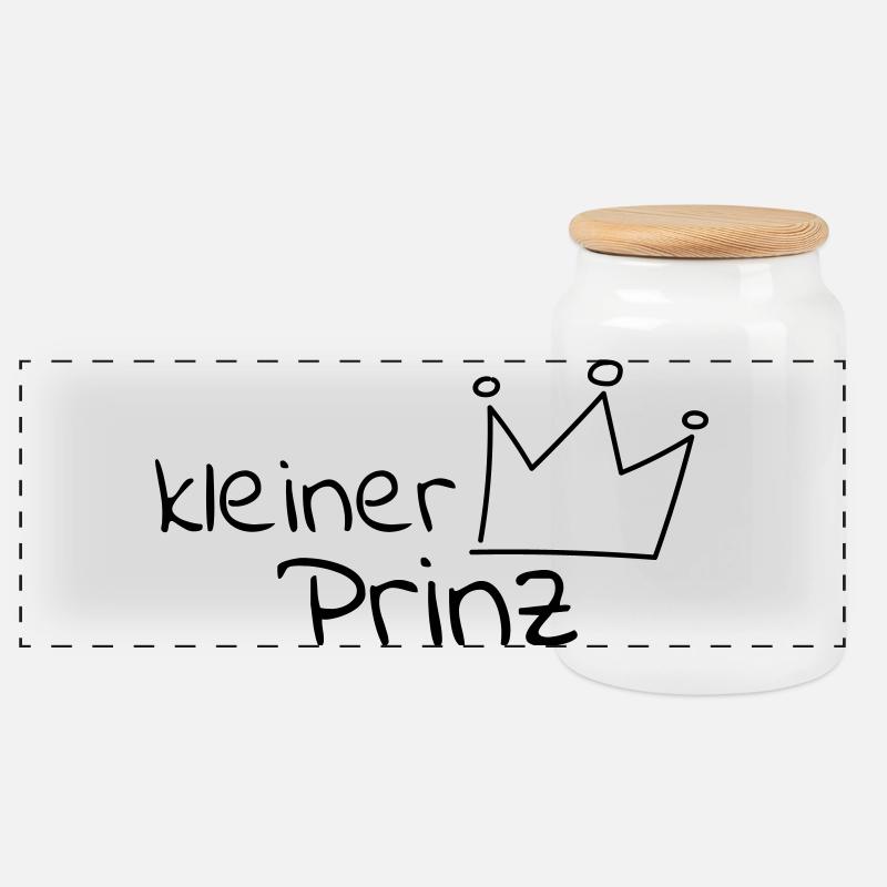 Kleiner Prinz - Panorama Keksdose mit Holzdeckel - Weiß