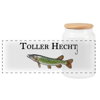 Toller Hecht - Panorama Keksdose mit Holzdeckel - Weiß - Vorne