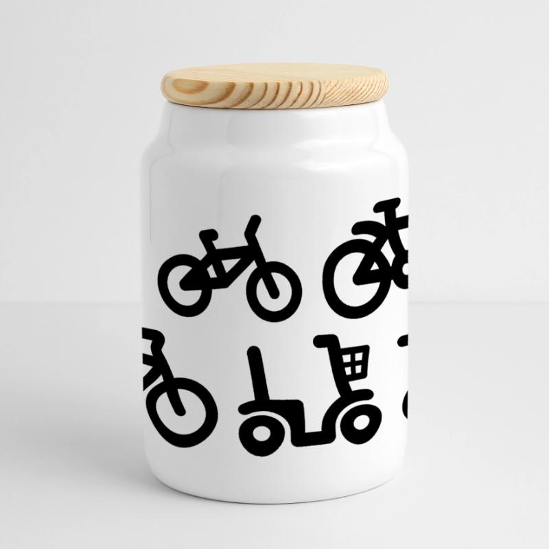 Evolution vélo de course cyclisme vélo de course Boîte à biscuits avec couvercle en bois