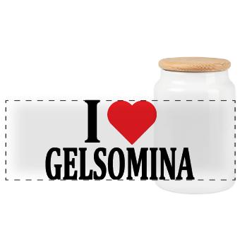 T-Shirt Ich liebe Gelsomina T-Shirt Geschenkidee - Panorama Keksdose mit Holzdeckel - Weiß - Vorne