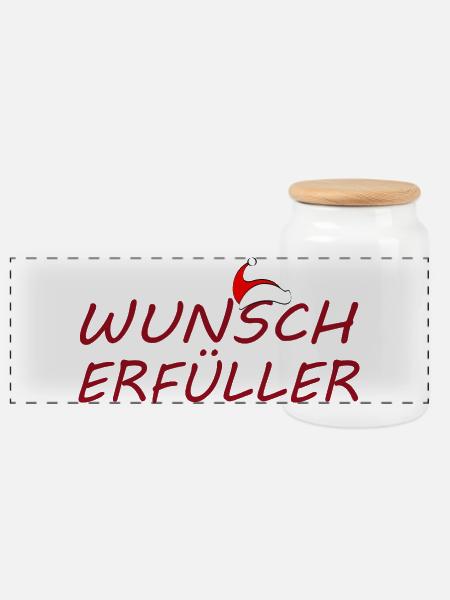 WUNSCHERFÜLLER - Panorama Keksdose mit Holzdeckel - Weiß