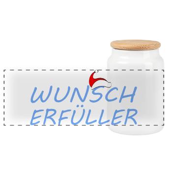 WUNSCHERFÜLLER - Panorama Keksdose mit Holzdeckel - Weiß - Vorne
