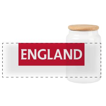 England Chelmsford City Motiv in Rot und Weiß - Panorama Keksdose mit Holzdeckel - Weiß - Vorne