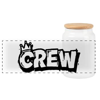 Crew Graffiti - Panorama Keksdose mit Holzdeckel - Weiß - Vorne