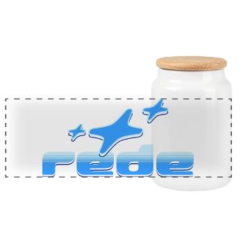 La paix dans le ciel : conception d’avions - Boîte à biscuits avec couvercle en bois - blanc - Devant