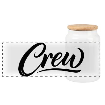 équipage - Boîte à biscuits avec couvercle en bois - blanc - Devant