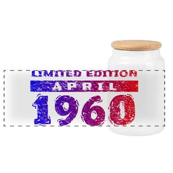 66e anniversaire Édition Limitée 04/1960 - Boîte à biscuits avec couvercle en bois - blanc - Devant