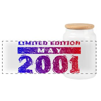 25. Geburtstag Limited Edition 05/2001 - Panorama Keksdose mit Holzdeckel - Weiß - Vorne
