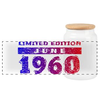 66e anniversaire Édition Limitée 06/1960 - Boîte à biscuits avec couvercle en bois - blanc - Devant