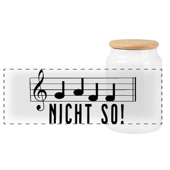 Gaff Nicht So - Lustiger Musik Humor für Musiker - Panorama Keksdose mit Holzdeckel - Weiß - Vorne