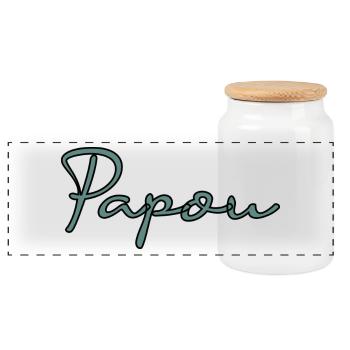 FÊTE DES PÈRES. BONNE FÊTE PAPA. PAPA. BONNE FÊTE. - Boîte à biscuits avec couvercle en bois - blanc - Devant