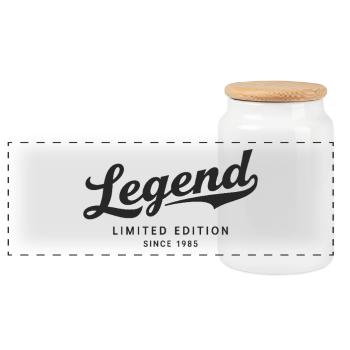 Legend Limited Edition Since 1985 - Panorama Keksdose mit Holzdeckel - Weiß - Vorne