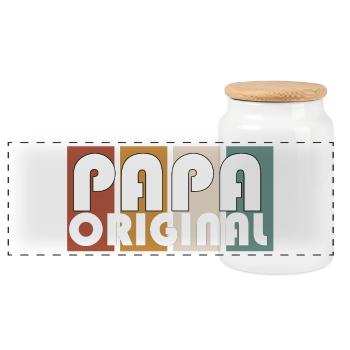 Original Dad - Panoramic Cookie Jar with Wooden Lid - white - Front