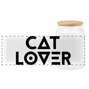 CATLOVER - Panorama Keksdose mit Holzdeckel - Weiß - Vorne