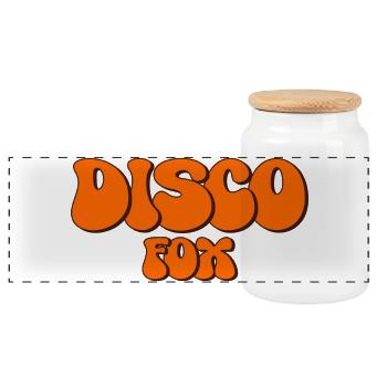 Disco Fox Dance Danseuse Discothèque Discofox Dancing - Boîte à biscuits avec couvercle en bois - blanc - Devant