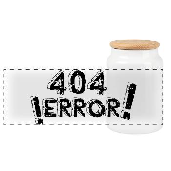 Error 404 - Panoramic Cookie Jar with Wooden Lid - white - Front