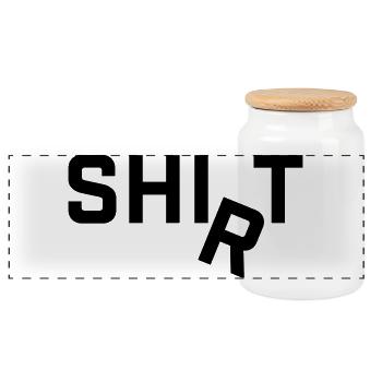 Le Chemise R s’inscrit autour du motif du slogan - Boîte à biscuits avec couvercle en bois - blanc - Devant