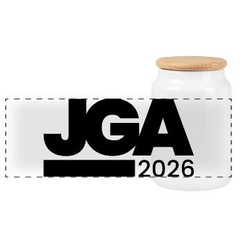 Jga 2026 Enterrement de vie de garçon - Boîte à biscuits avec couvercle en bois - blanc - Devant