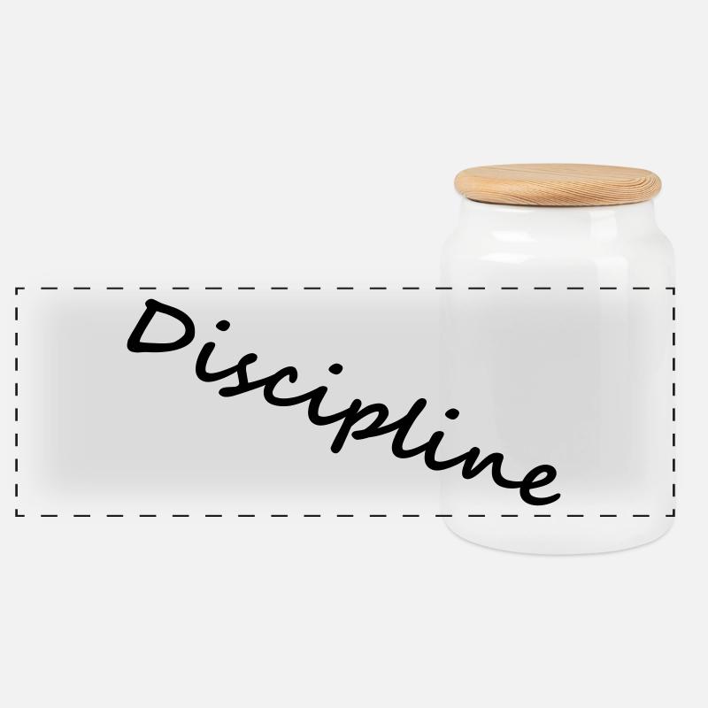 Discipline - Panorama Keksdose mit Holzdeckel - Weiß