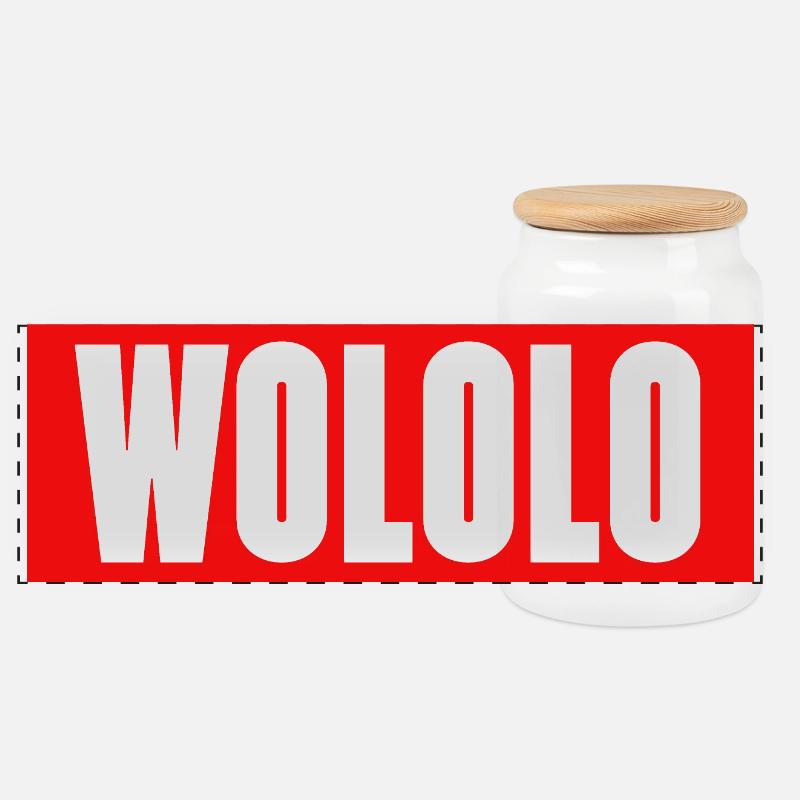 Wololo - 1 - édition Mobii_3 - Rouge&Blanc - Boîte à biscuits avec couvercle en bois - blanc