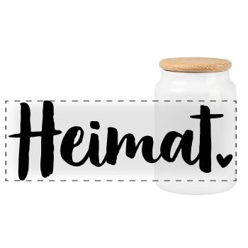 Heimat Herz - Panorama Keksdose mit Holzdeckel - Weiß - Vorne