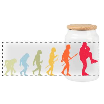Évolution du baseball - Boîte à biscuits avec couvercle en bois - blanc - Devant