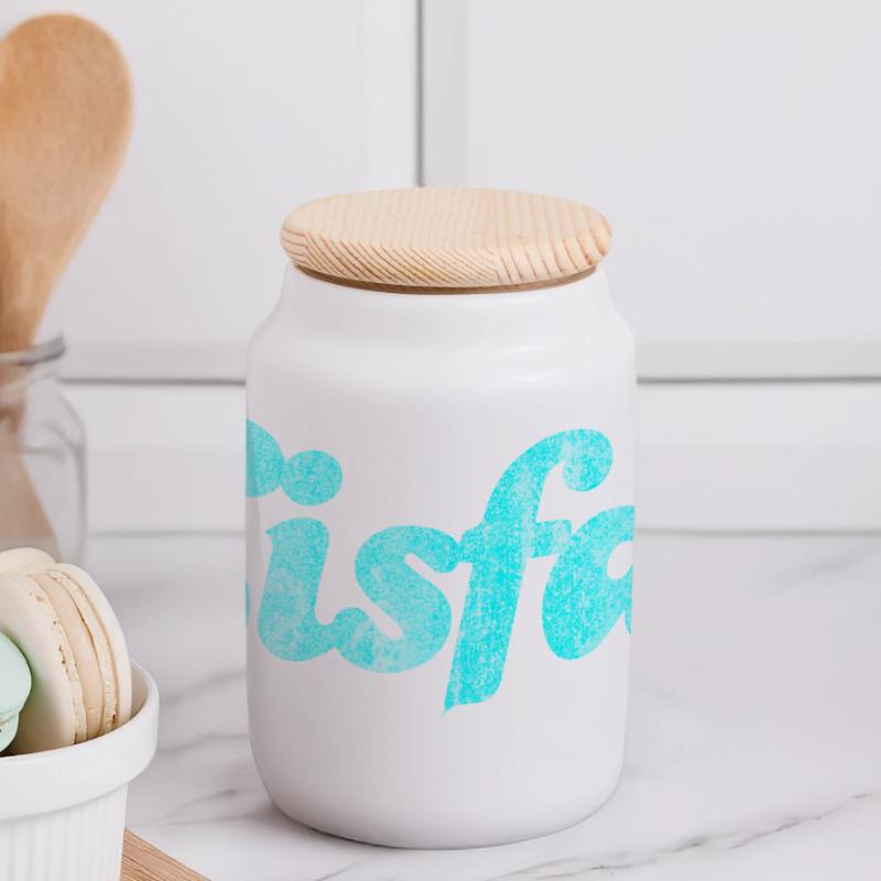 Eisfan cool Statement Eiscreme Eis Eiskrem Fan Panorama Keksdose mit Holzdeckel