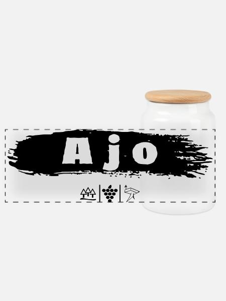 Ajo - Panorama Keksdose mit Holzdeckel - Weiß