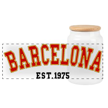 Barcelona_Est_1975 - Boîte à biscuits avec couvercle en bois - blanc - Devant