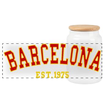 Barcelona_Est_1975 - Boîte à biscuits avec couvercle en bois - blanc - Devant