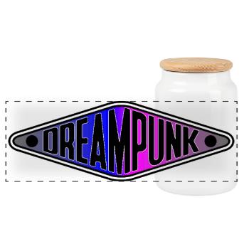 Dreampunk Neon Diamant - Boîte à biscuits avec couvercle en bois - blanc - Devant