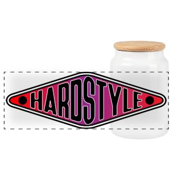 Hardstyle Shirt - Hardcore Techno Rave Vibes - Panoramic Cookie Jar with Wooden Lid - white - Front